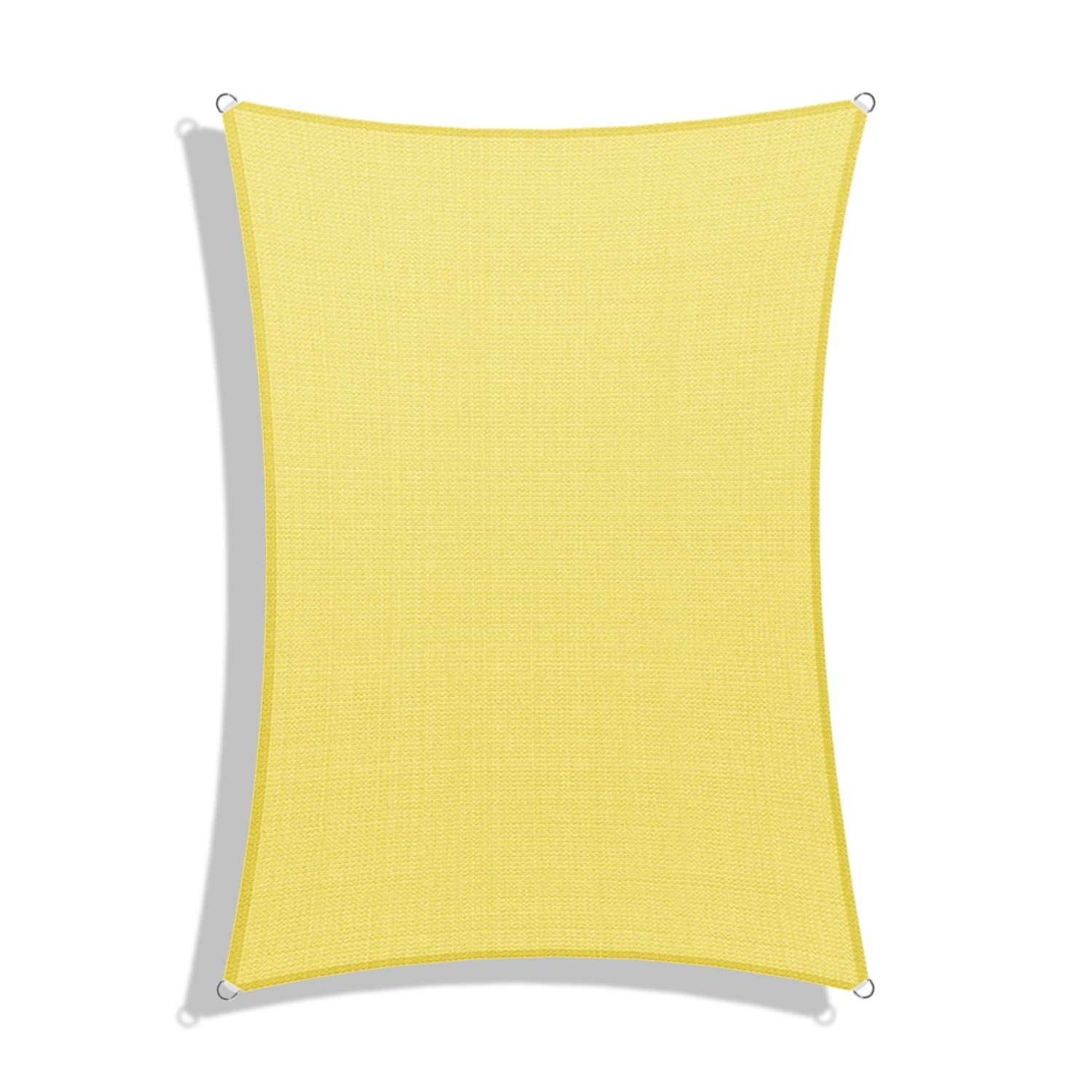 Windscreen4less Sun Shade Sail with sunlight filtering through
