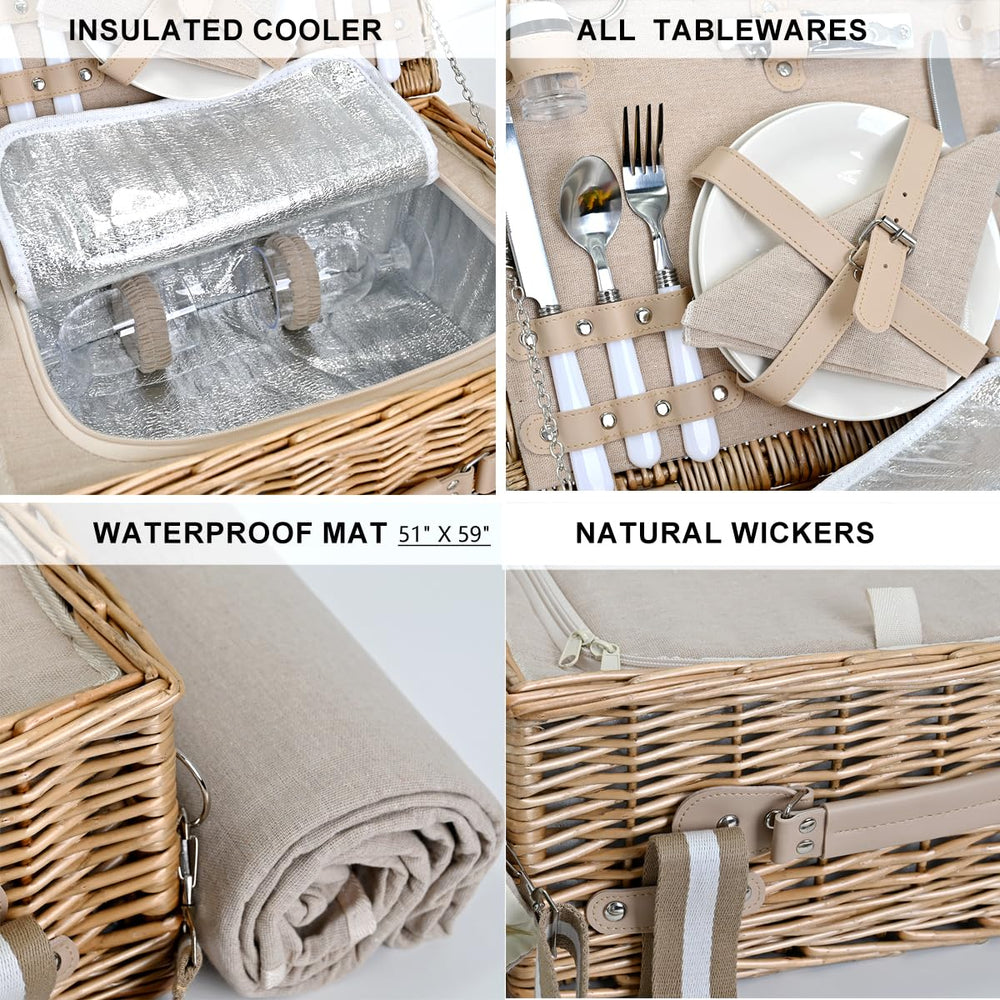 Wine pouch included in the SatisInside picnic basket set