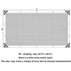 winemana Shade Cloth 70% Black 20 x 48 FT side view