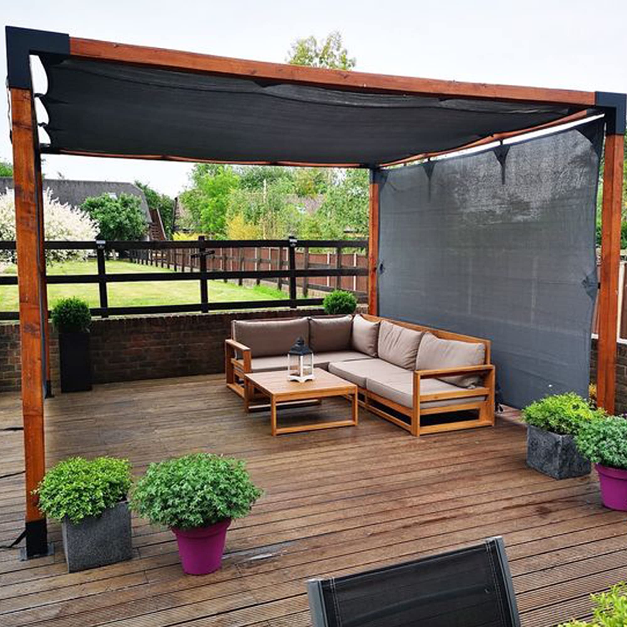 winemana shade cloth folded for storage