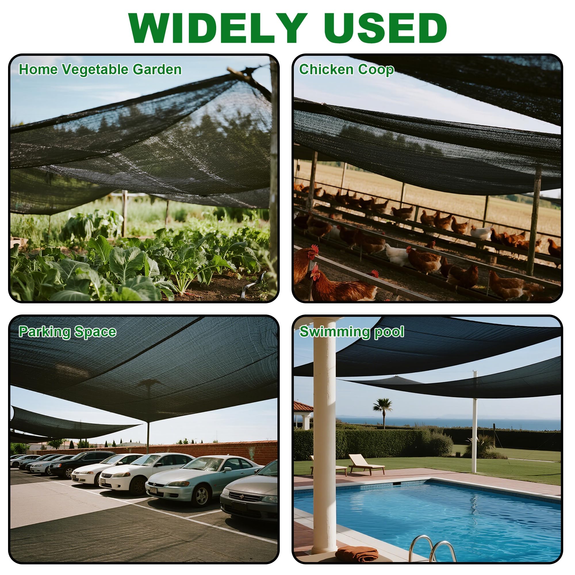 winemana shade cloth installed over a garden area