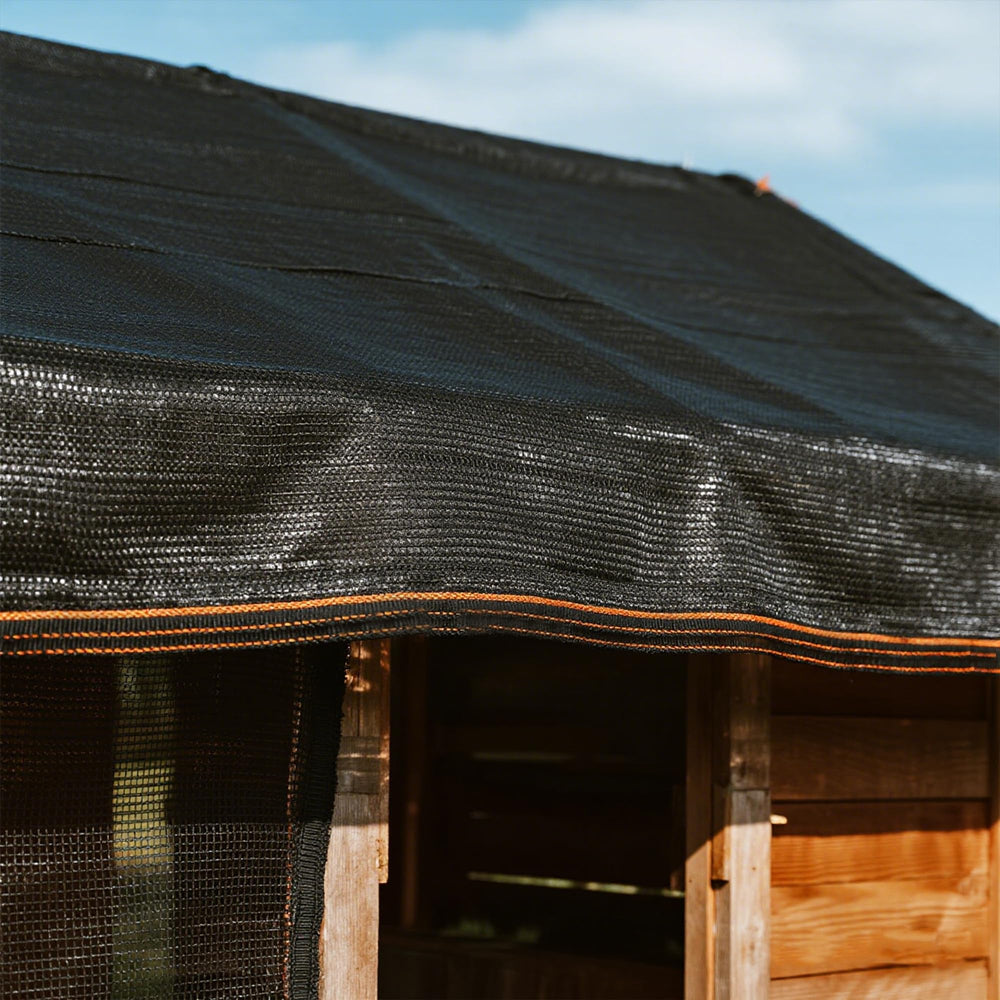 winemana shade cloth rolled up for storage