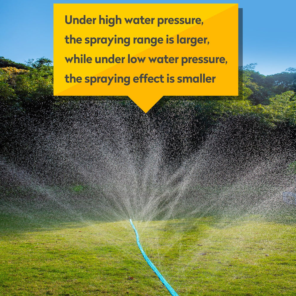 Winisok 100FT Sprinkler Soaker Hose in use watering flower beds