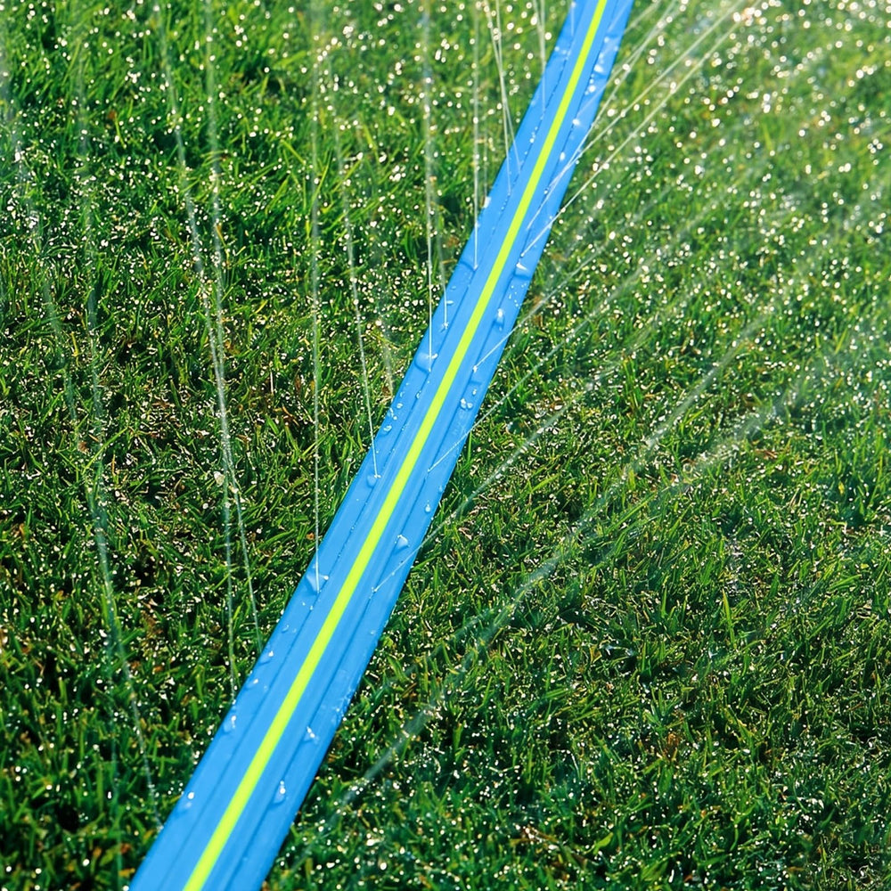 Winisok Sprinkler Soaker Hose laid flat in a garden