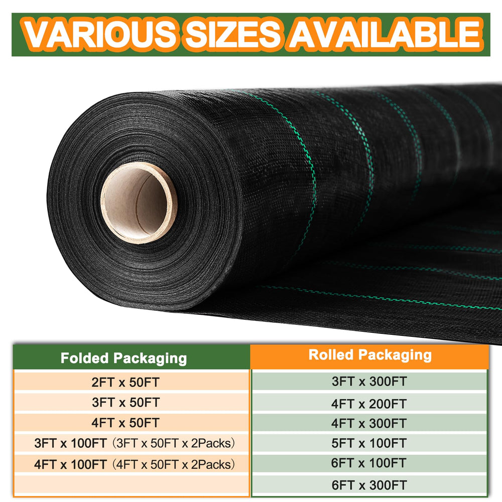 Winisok weed barrier fabric showing green stripes