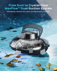 WINNY POOL CLEANER Cordless Pool Vacuum Robot side view