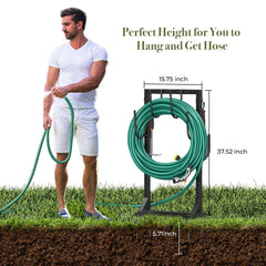 Winpull Garden Hose Holder assembled in a garden