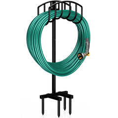 Winpull Garden Hose Holder freestanding metal stand black front view