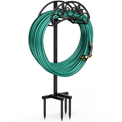 Winpull Garden Hose Holder front view with decorative birds and vines
