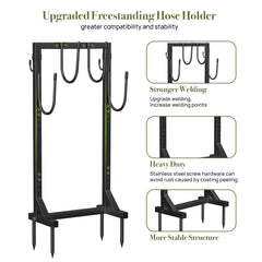 Winpull Garden Hose Holder showing 4 large hooks and 2 small hooks
