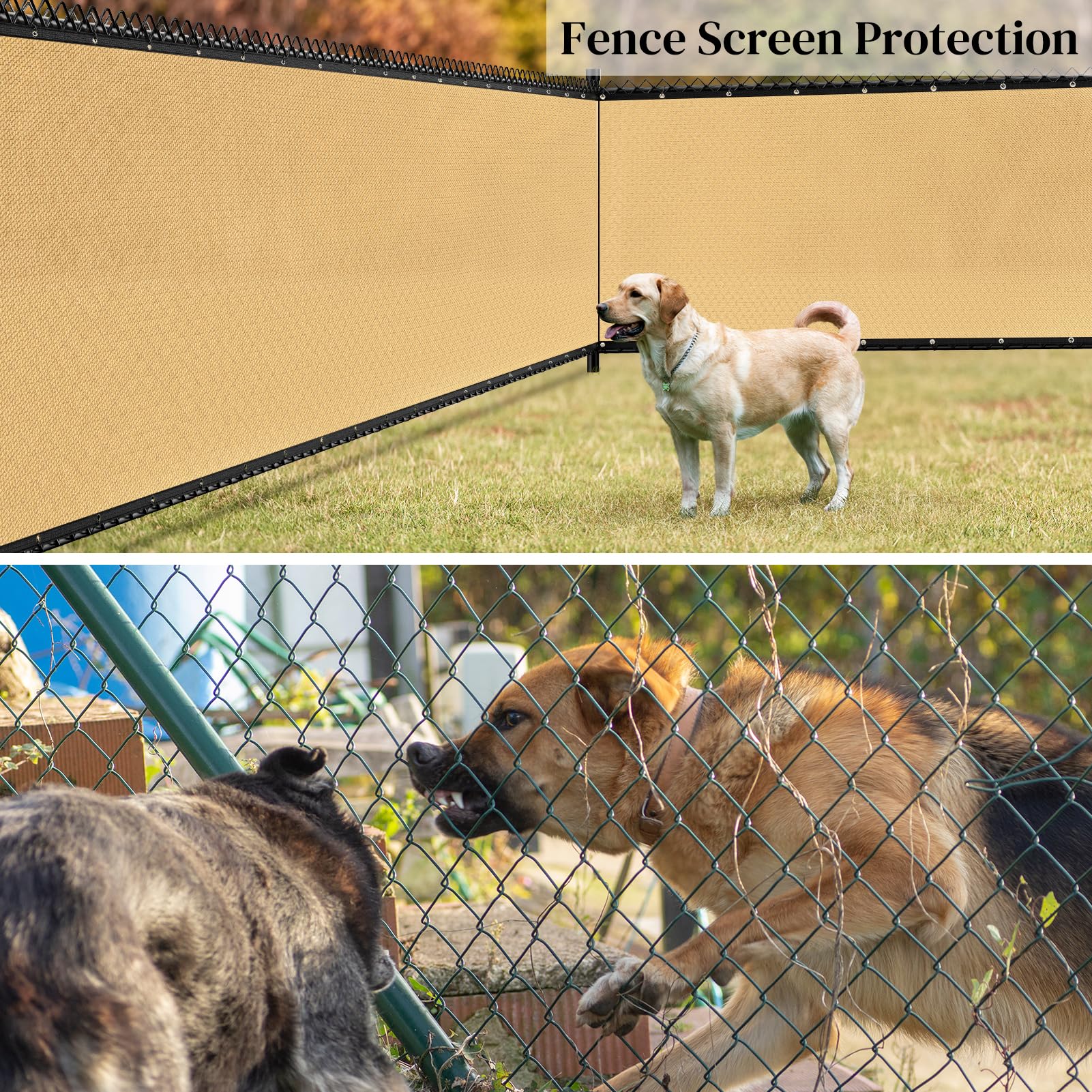 Winpull Privacy Fence Screen installed on a chain link fence