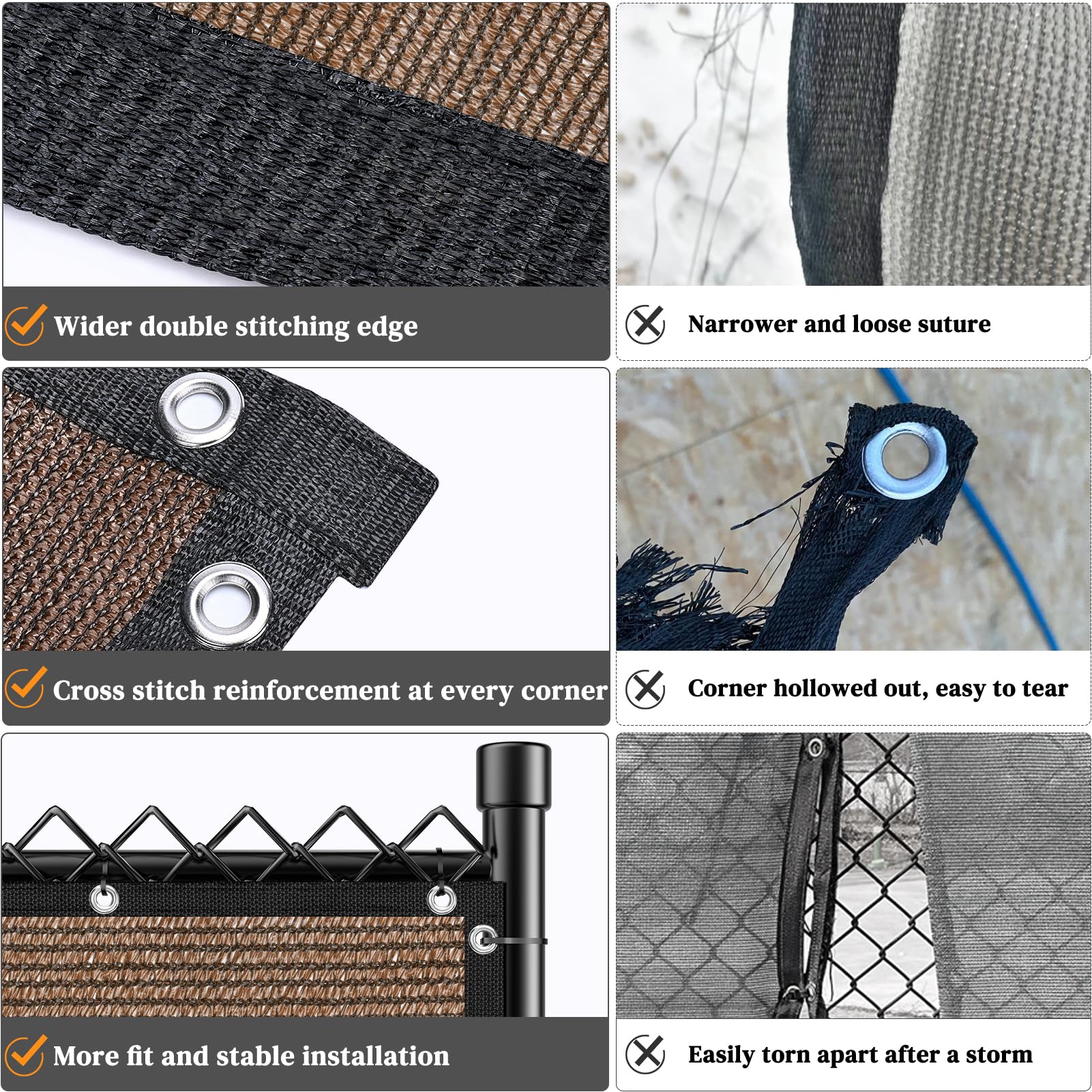Winpull Privacy Fence Screen packaging dimensions
