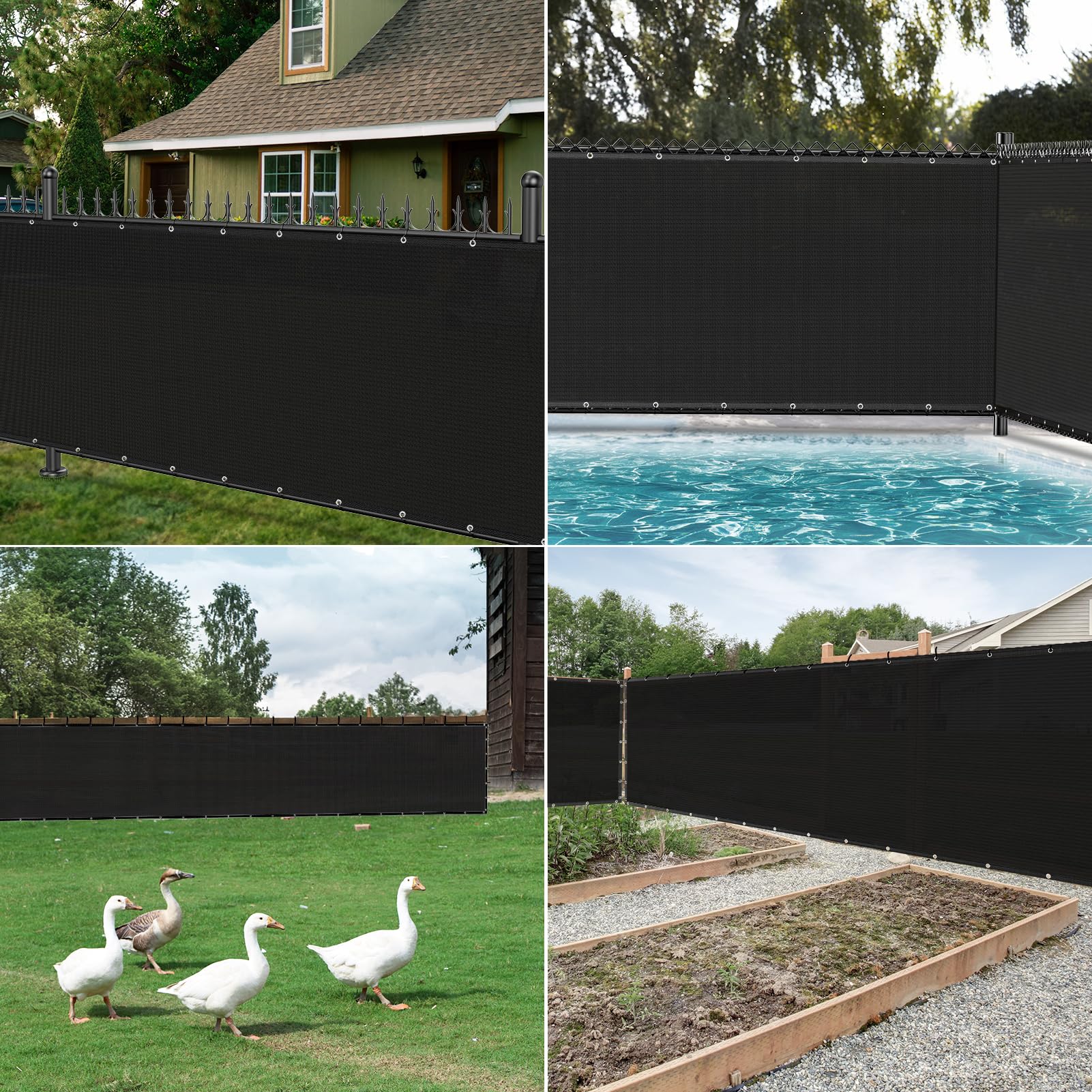 Winpull Privacy Fence Screen rolled up for storage