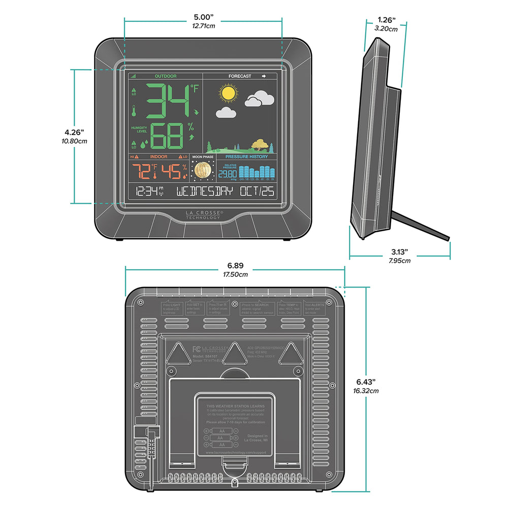 Wireless sensor included with La Crosse Technology weather station
