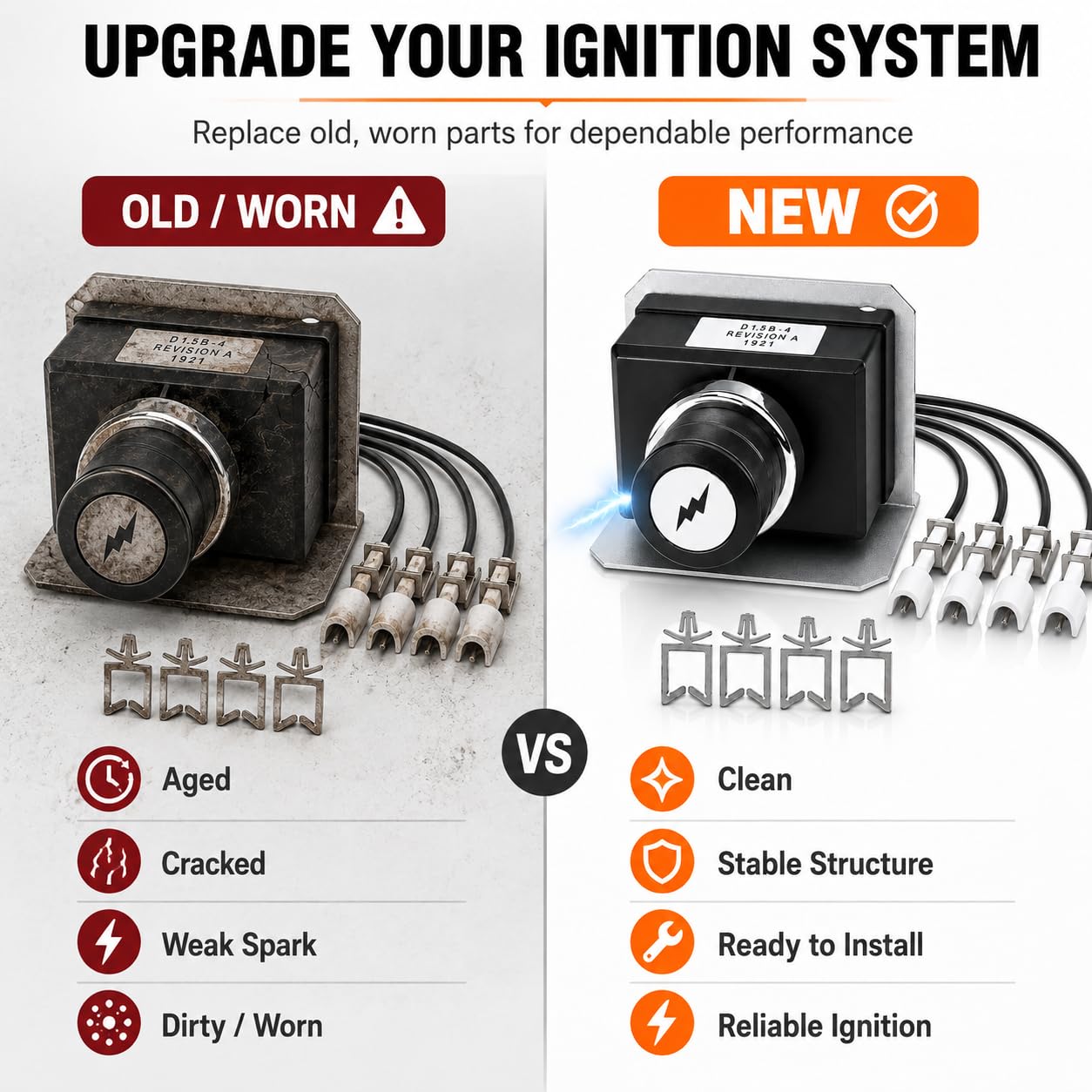 Wires and clips included in GRISUN Igniter Kit