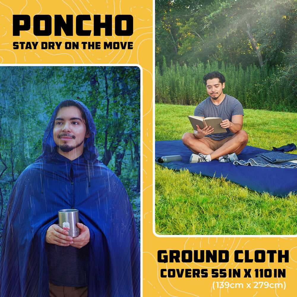 Wise Owl camping hammock laid flat as a ground cloth