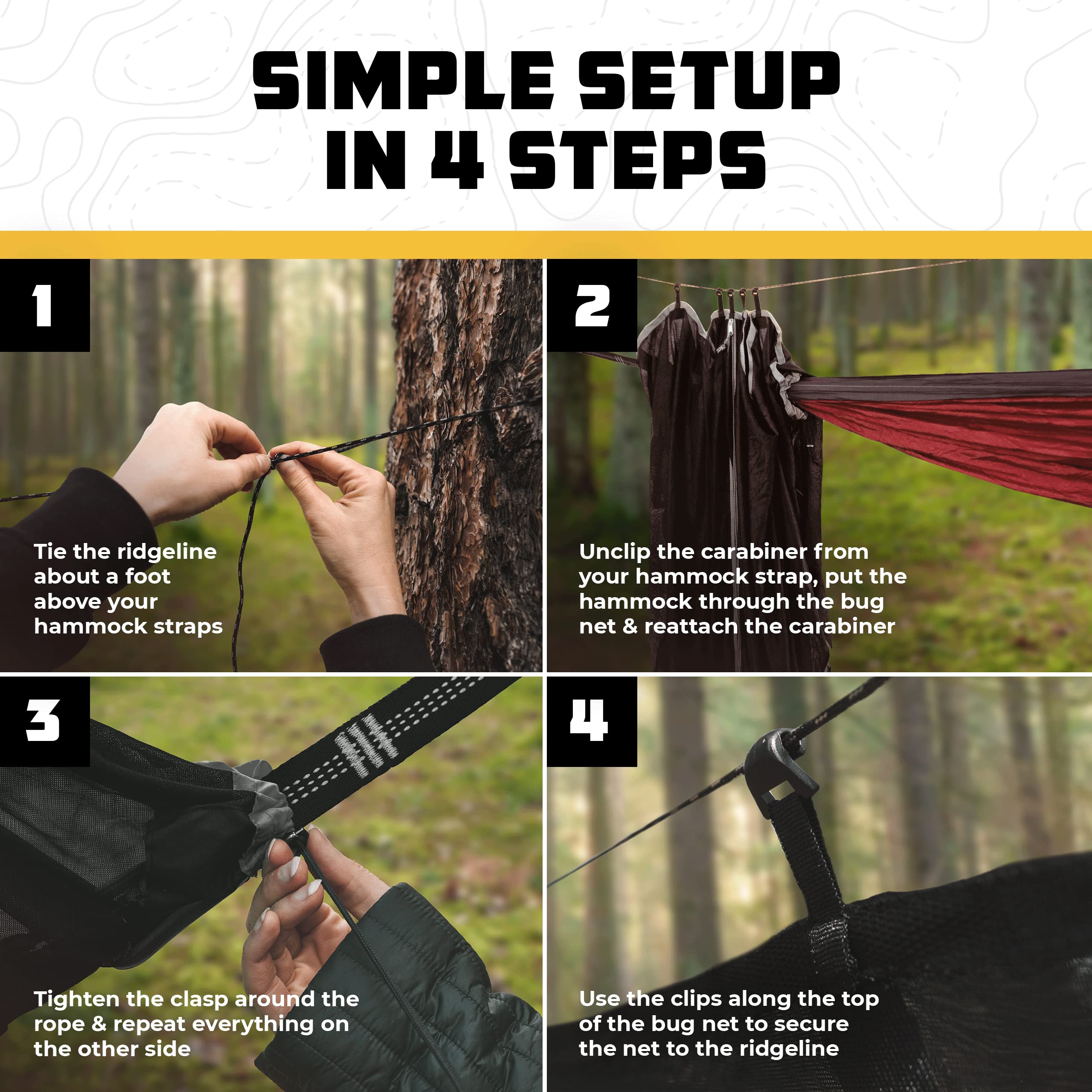 Wise Owl Hammock Bug Net packaged for travel