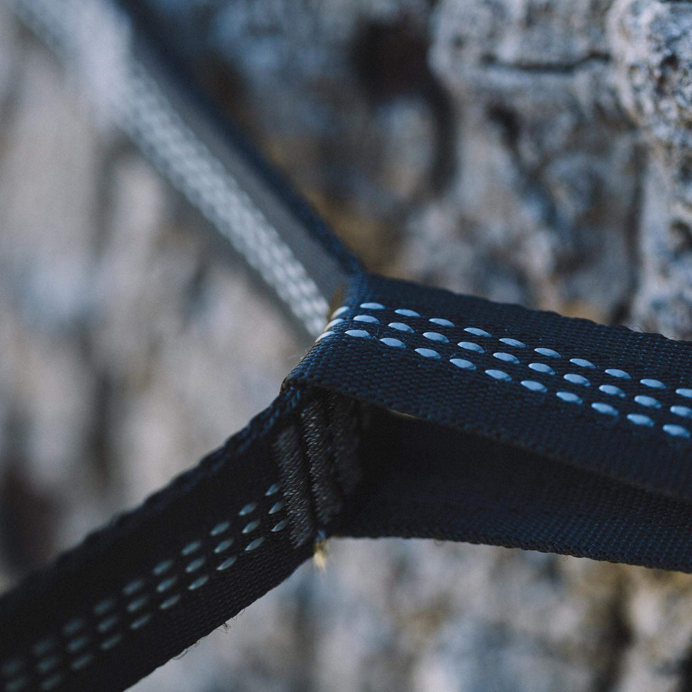 Wise Owl hammock straps shown in outdoor setting