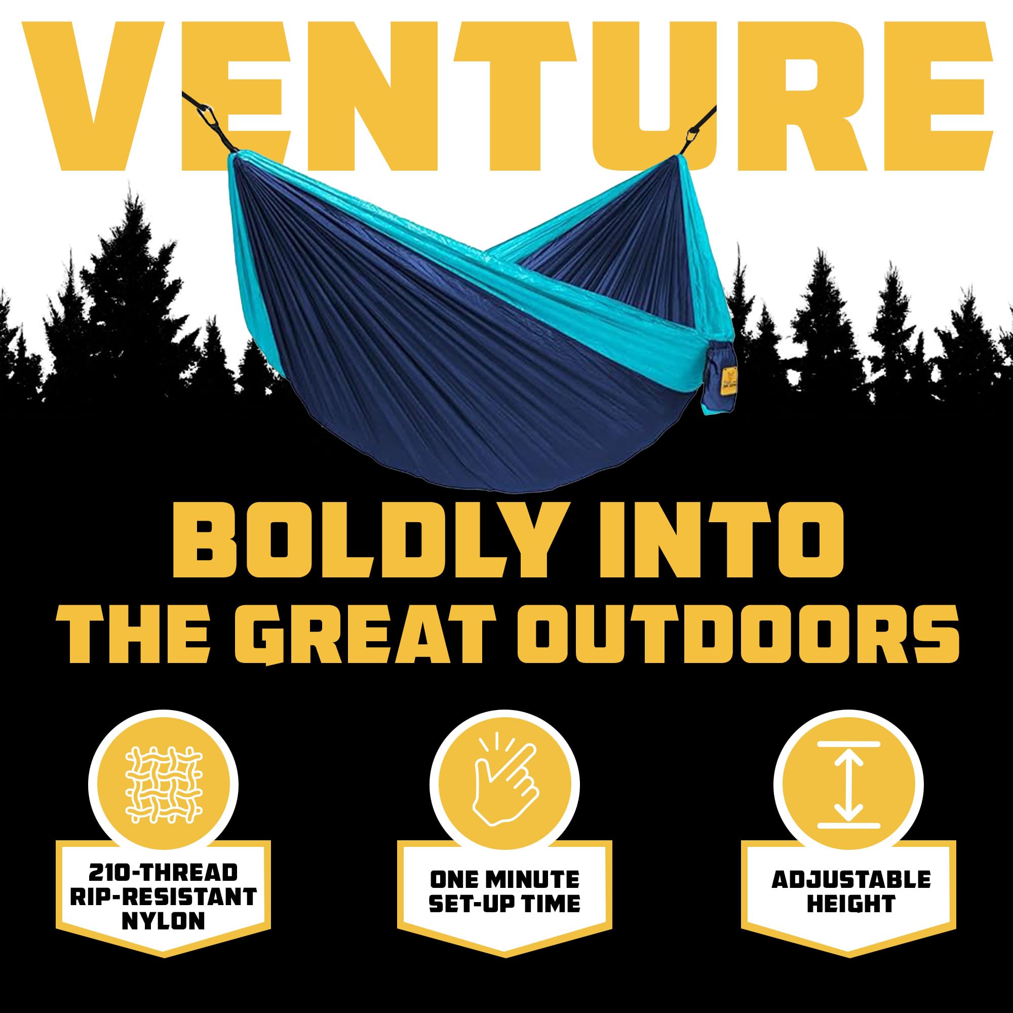 Wise Owl Outfitters double hammock folded in carry bag
