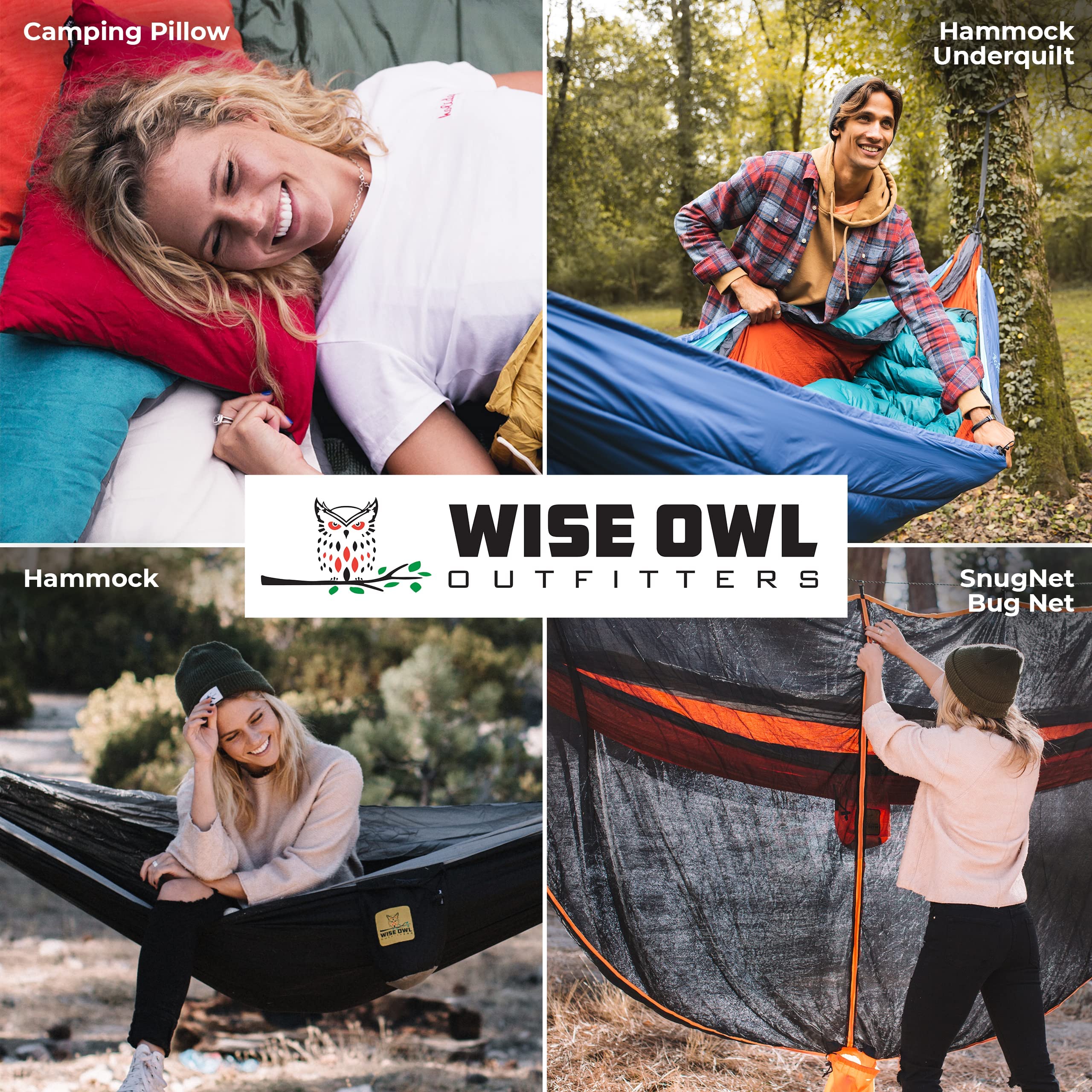 Wise Owl Outfitters double hammock in backyard setting