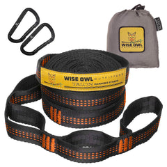 Wise Owl Outfitters Hammock Straps 10 feet length with carabiners