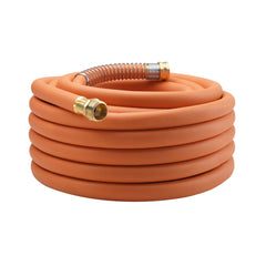 Wiseflow 50FT garden hose with brass fittings, orange color