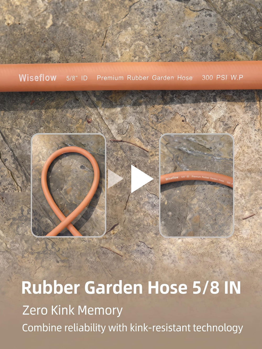 Wiseflow garden hose being used for car washing