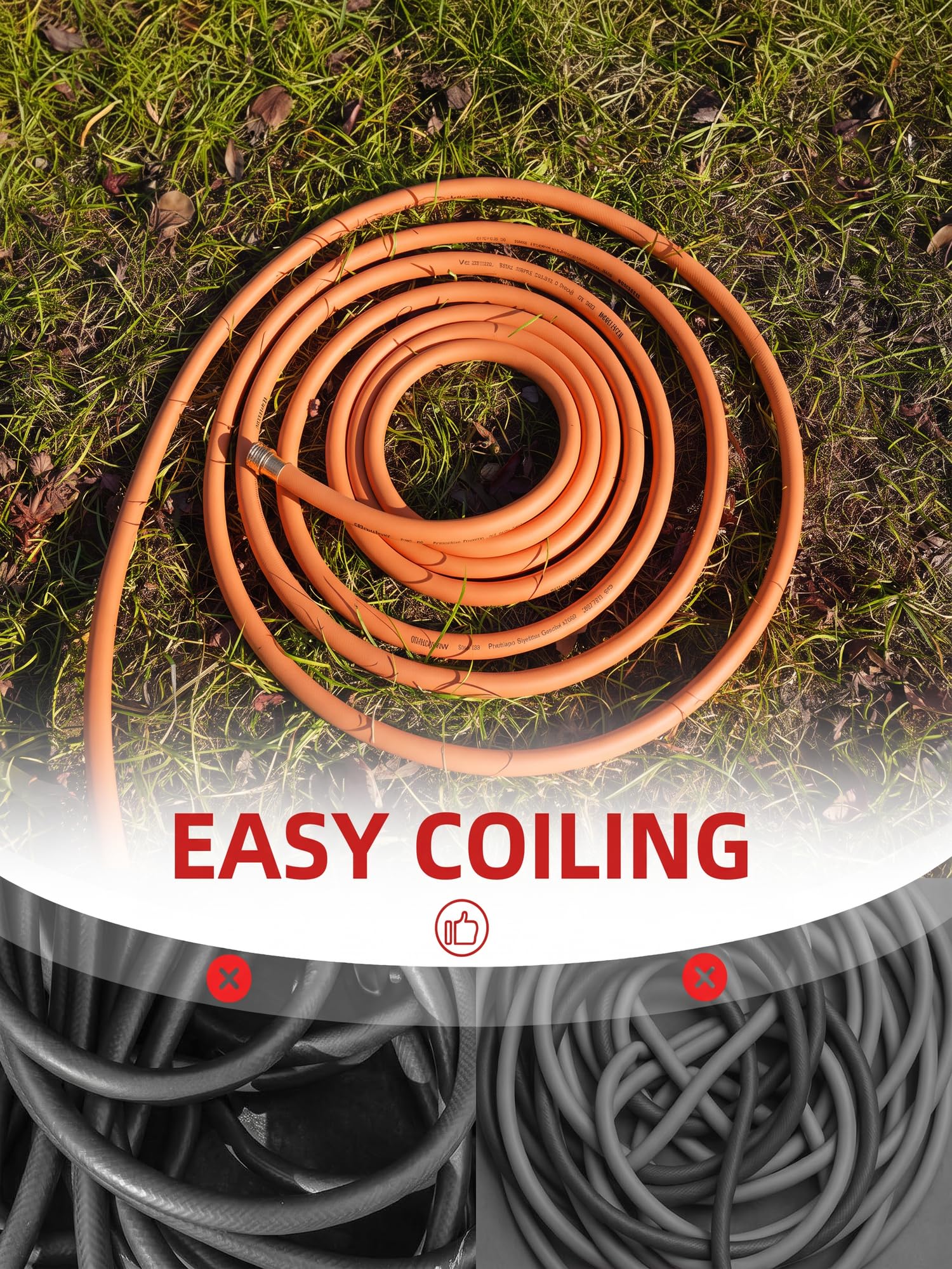 Wiseflow garden hose laid out on grass