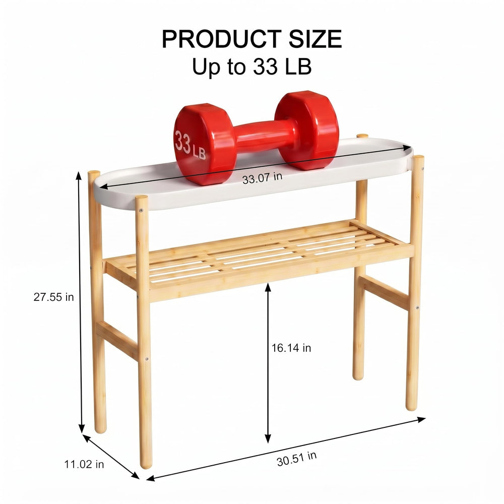 Wisuce Bamboo Plant Stand side view showcasing its minimalist design