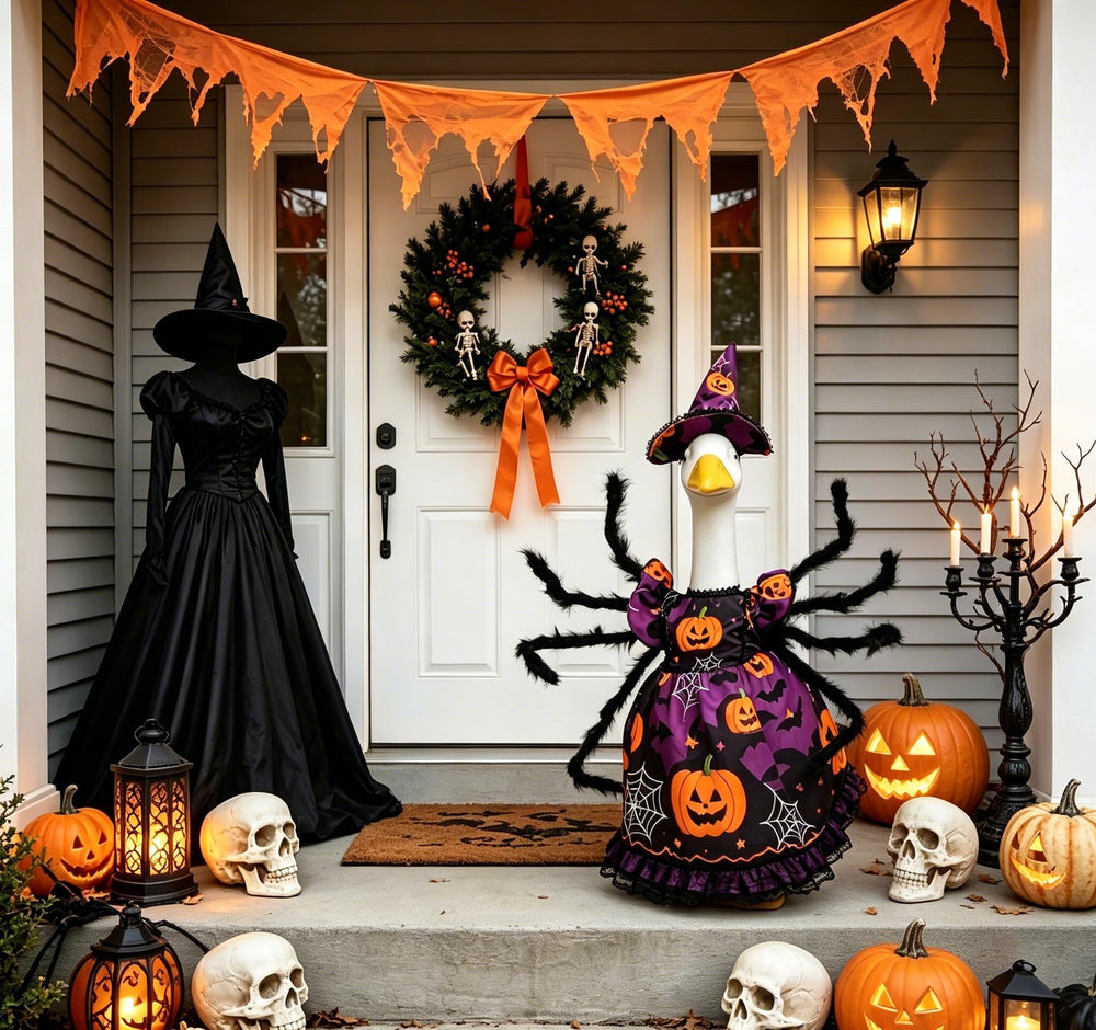 Witch hat included with the ZHZHLED Porch Goose Halloween Outfit