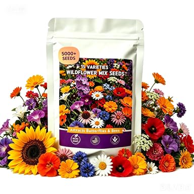Wivolibe Wildflower Seeds mix packaging with assorted seeds