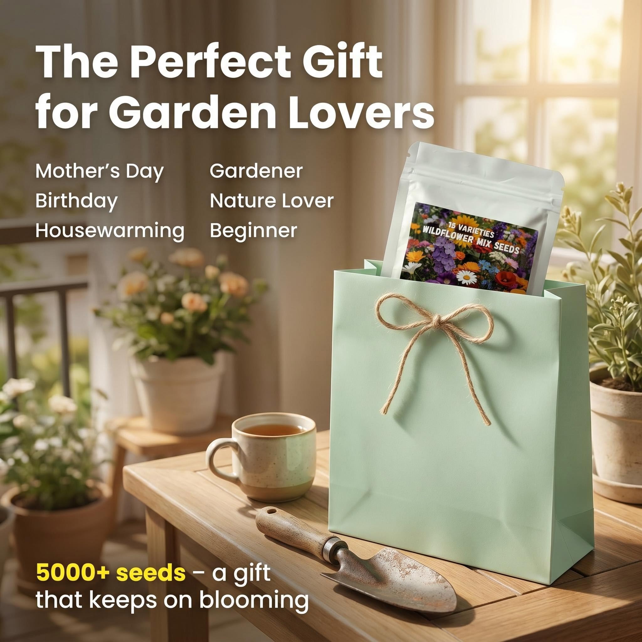 Wivolibe Wildflower Seeds mix with various flower varieties