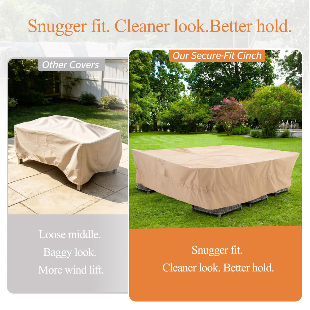 WJ-X3 table cover in use on a patio set