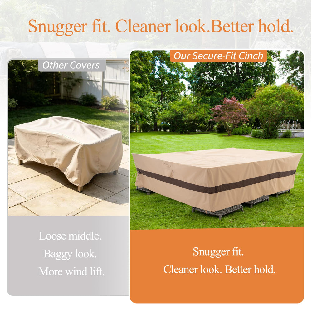 WJ-X3 Waterproof Patio Furniture Set Cover in storage bag