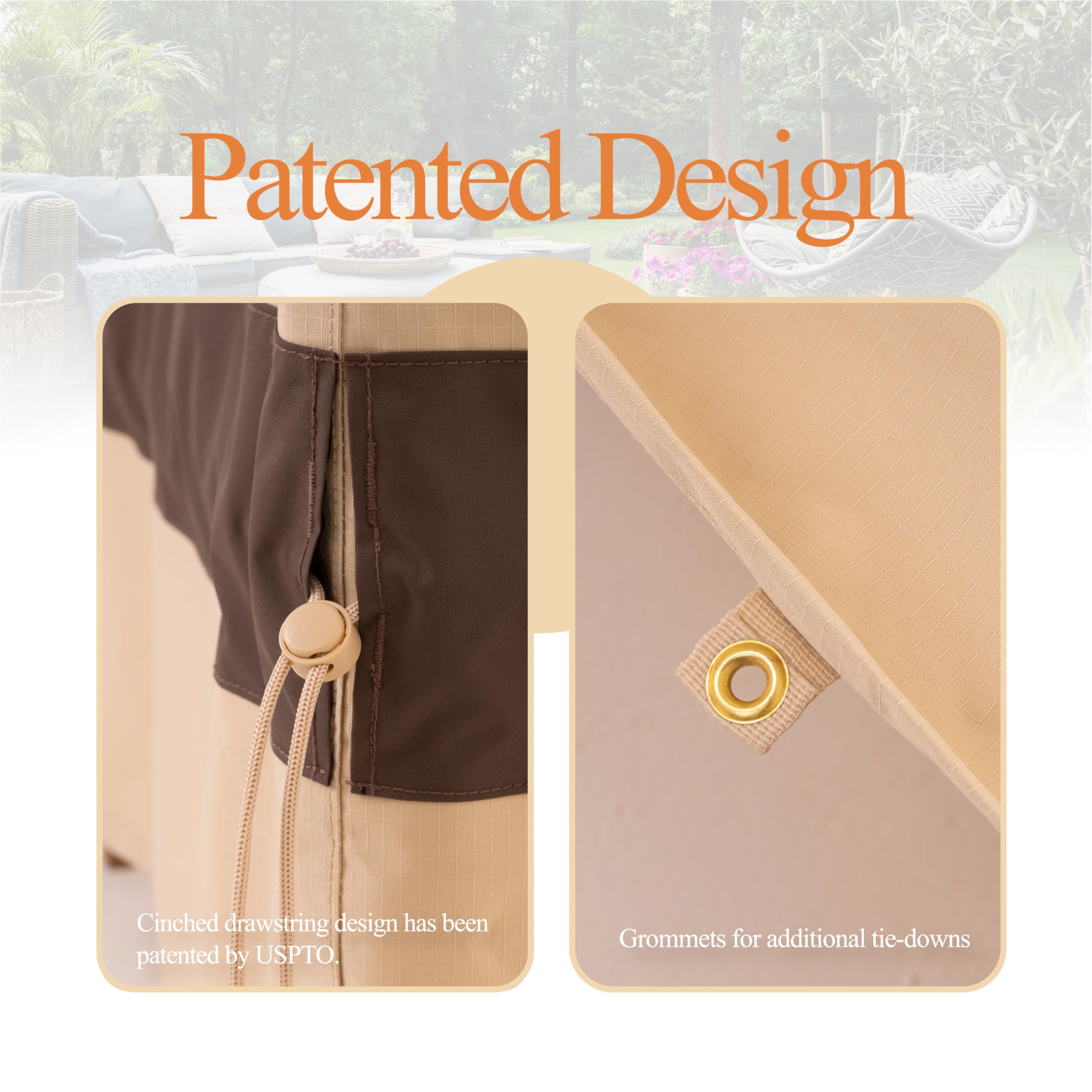 WJ-X3 Waterproof Patio Furniture Set Cover with air vents