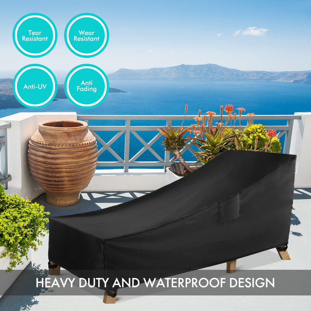 WLEAFJ Chaise Lounge Cover dimensions 78L x 34W x 32H inch