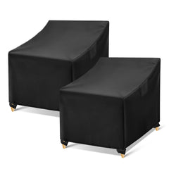 WLEAFJ Outdoor Chair Cover black model front view