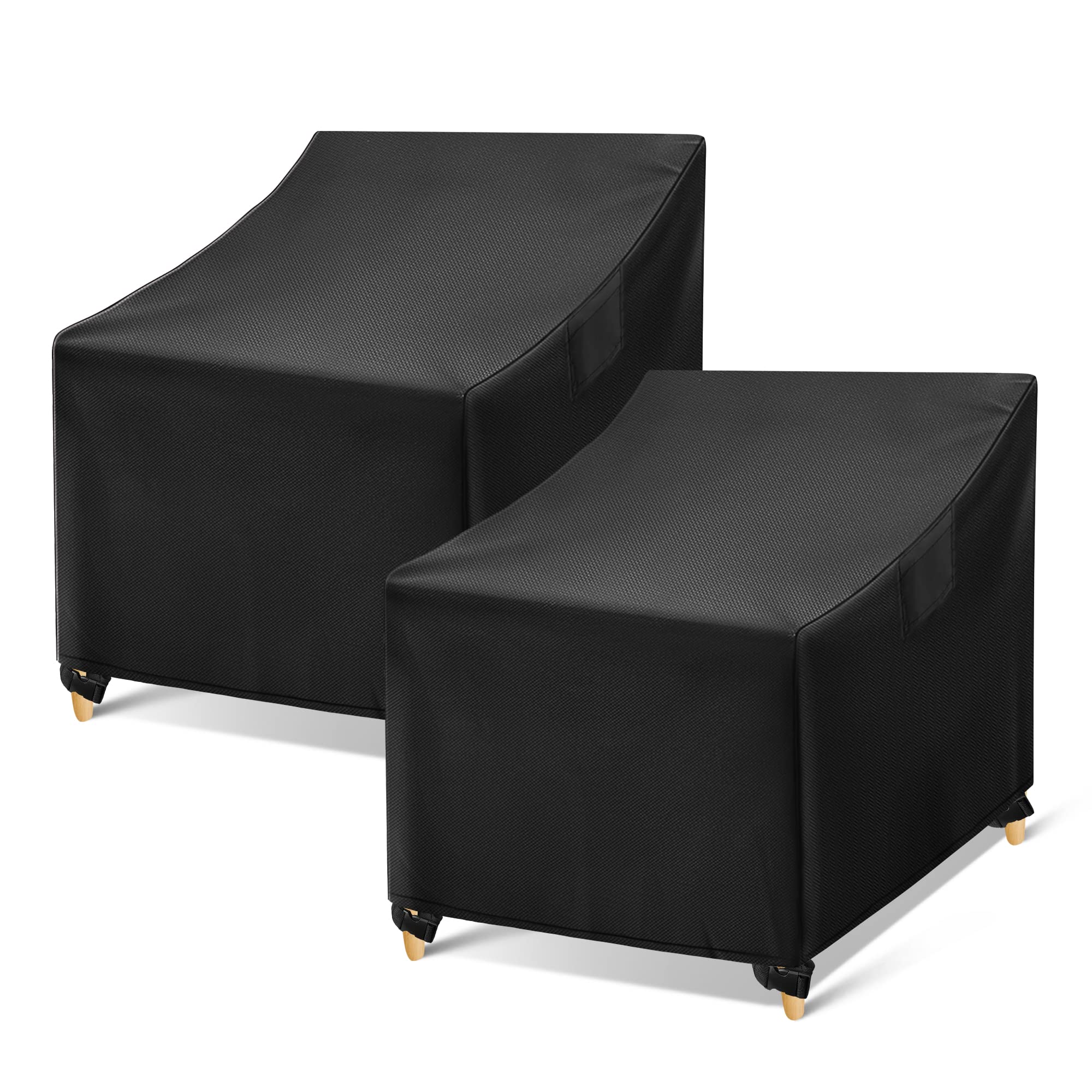 WLEAFJ Outdoor Chair Covers black model front view