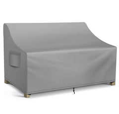 WLEAFJ Patio Sofa Cover grey model front view on loveseat