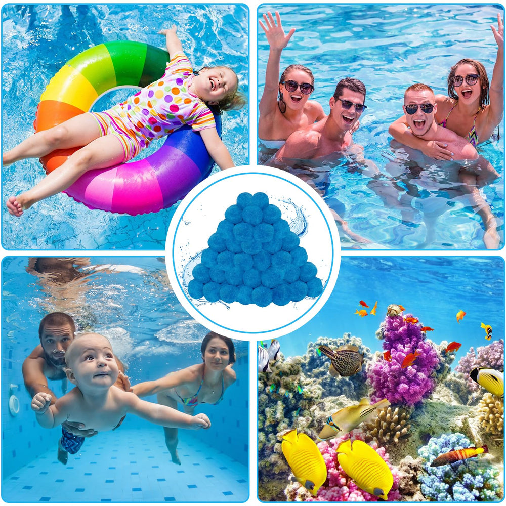 WLLEYAY Pool Filter Balls in an aquarium filter system