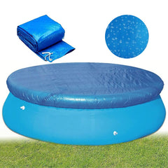 WLWXMH Round Pool Cover 10FT solar cover front view