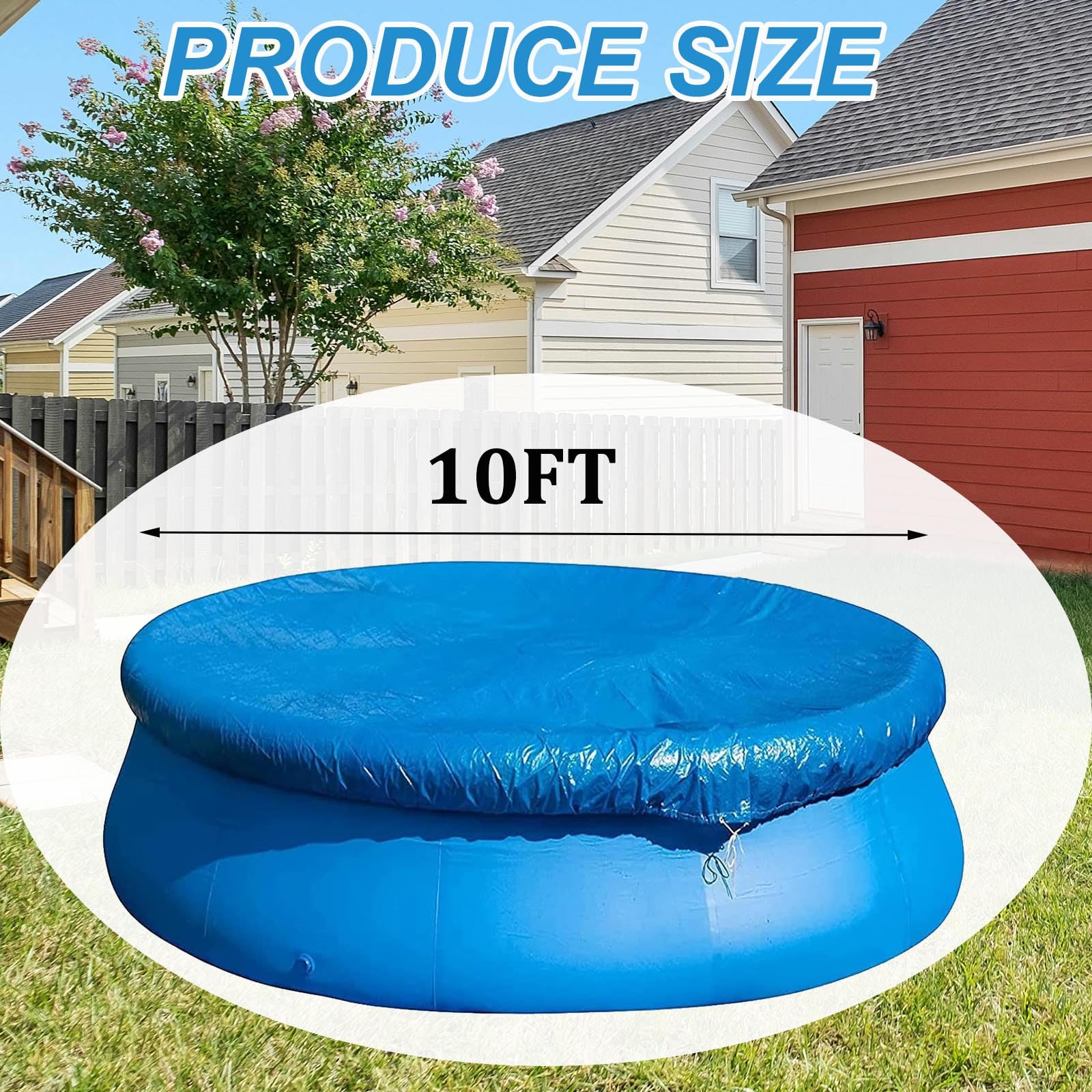 WLWXMH Round Pool Cover in sunlight