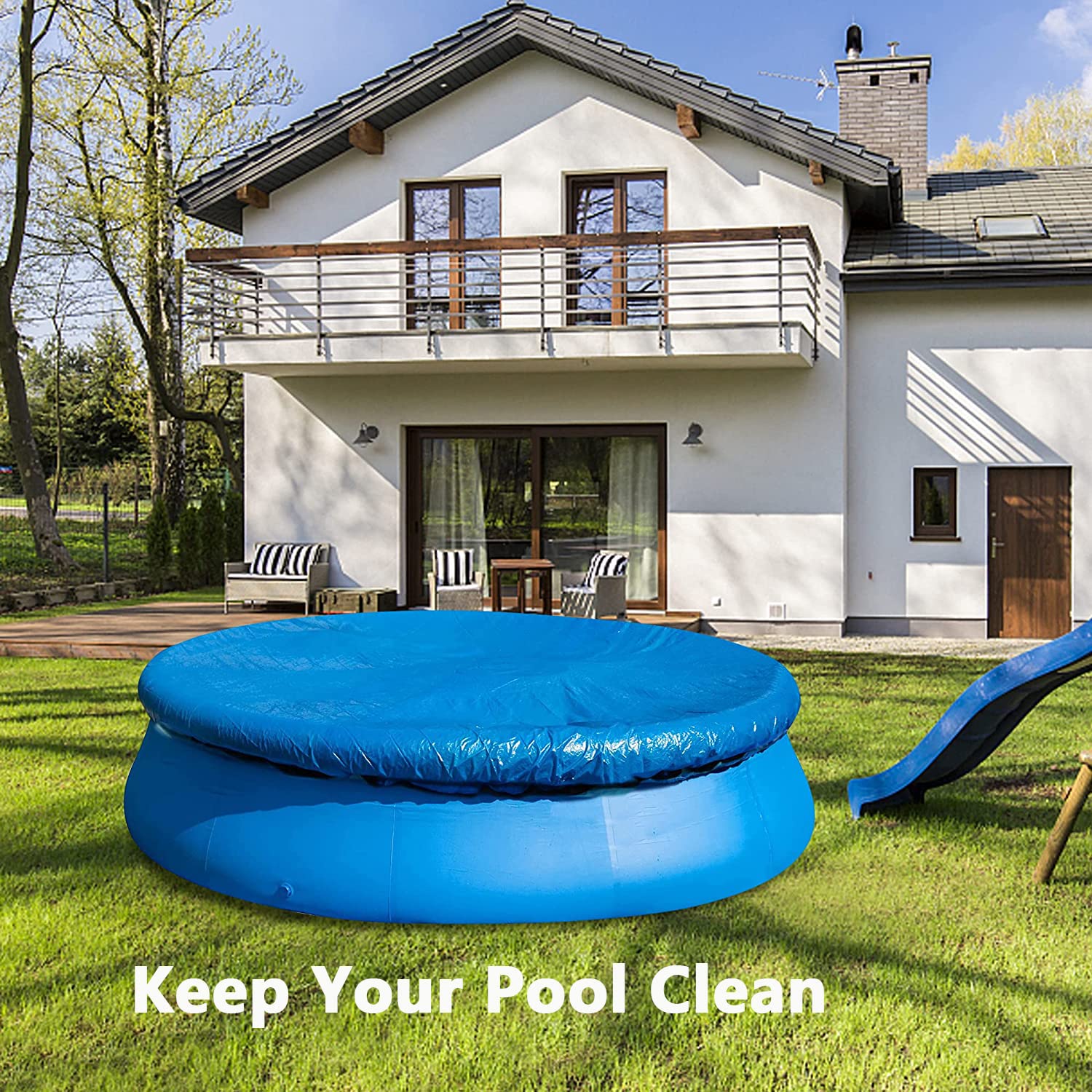 WLWXMH Round Pool Cover on above ground pool