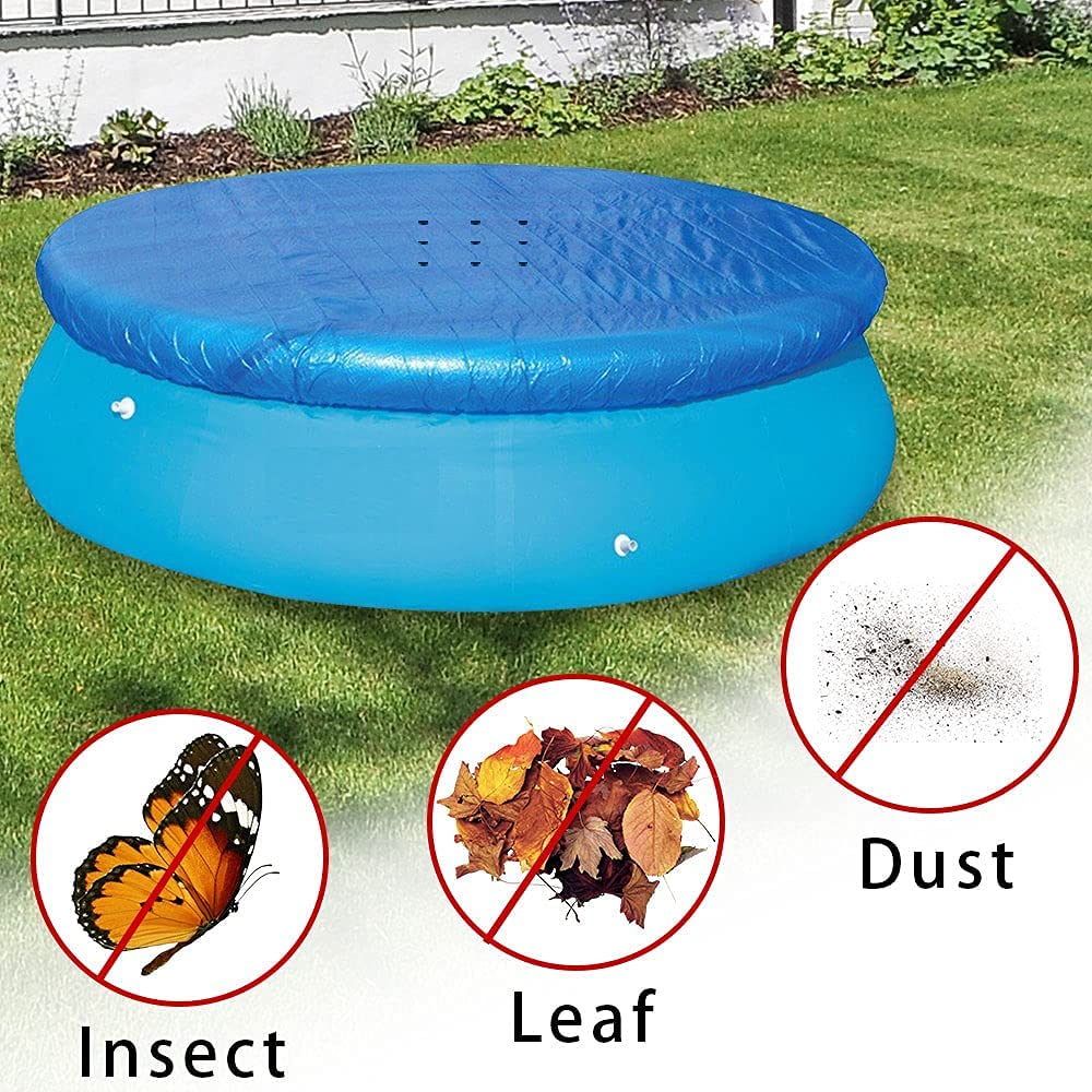 WLWXMH Round Pool Cover showing drain holes