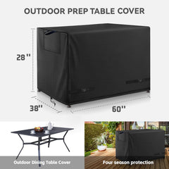 Wnanan Outdoor Dining Table Cover with handles and drawstring