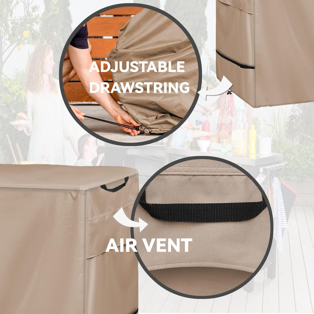 Wnanan Outdoor Prep Table Cover showing weather protection features