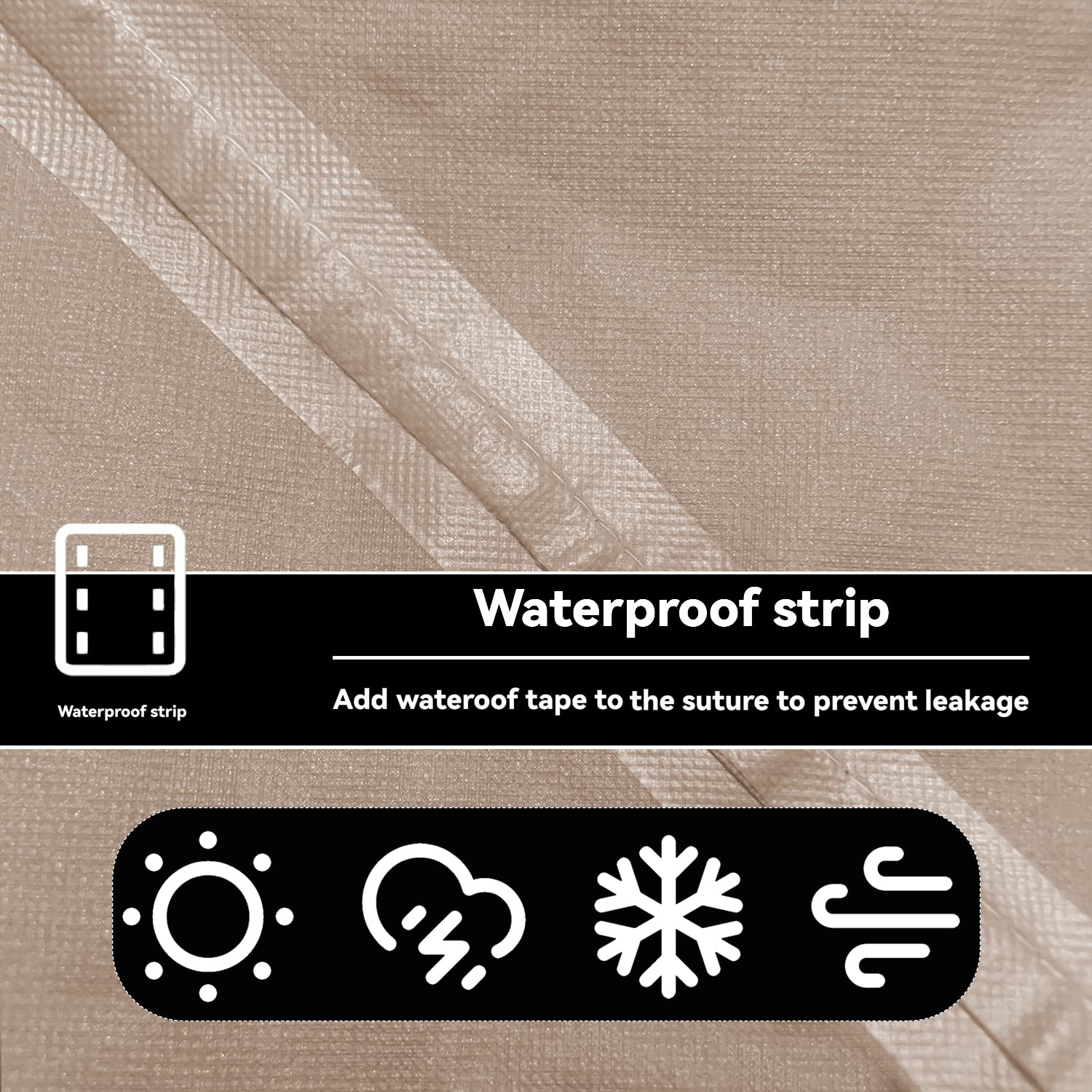 Wnanan Outdoor Prep Table Cover with drawstring detail