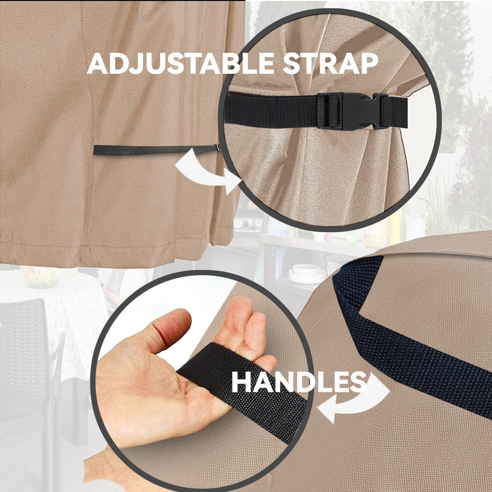 Wnanan Outdoor Prep Table Cover with handles for easy removal