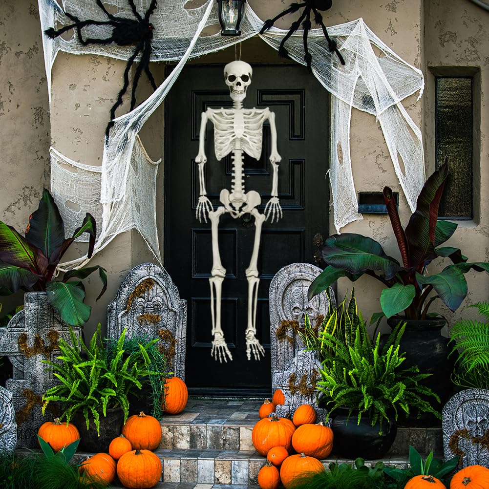 WODMAZ Halloween skeleton set showing adjustable joints