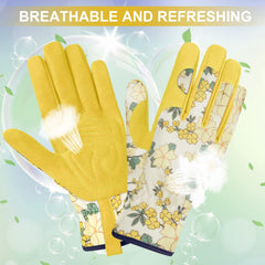 WOHEER Women's Gardening Gloves being used in a garden